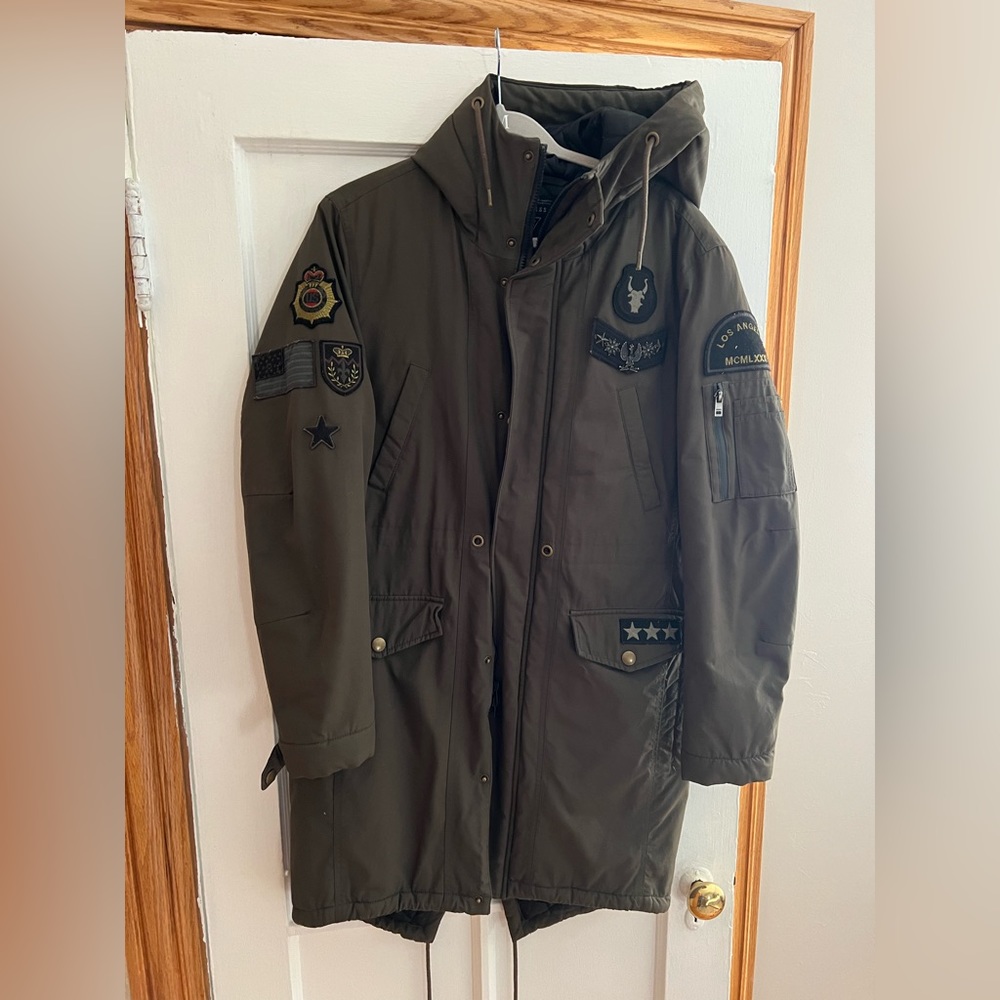 Guess military long parka